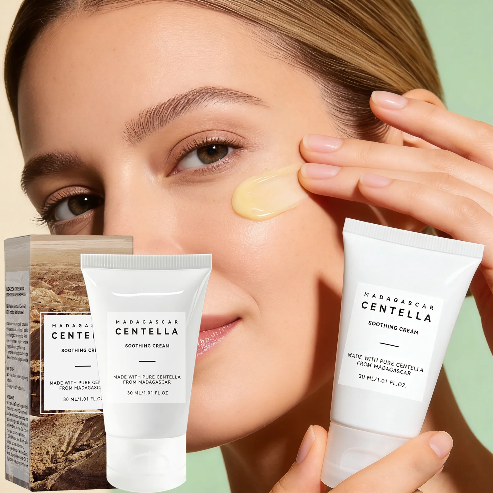 

1 Piece of Centella Asiatica Gel Cream 30ml, Hydrating, Lightweight, Moisturizing, and Soothing Centella Asiatica Gel for Daily Hydration, Suitable for Various Skin Types