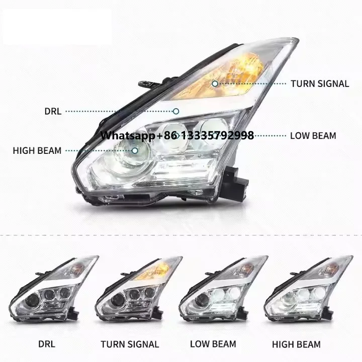 

LED Day Running Light Car Accessories R35 Headlight Assembly 2008-2023 Modified LED Lens for Ni/ssan GTR