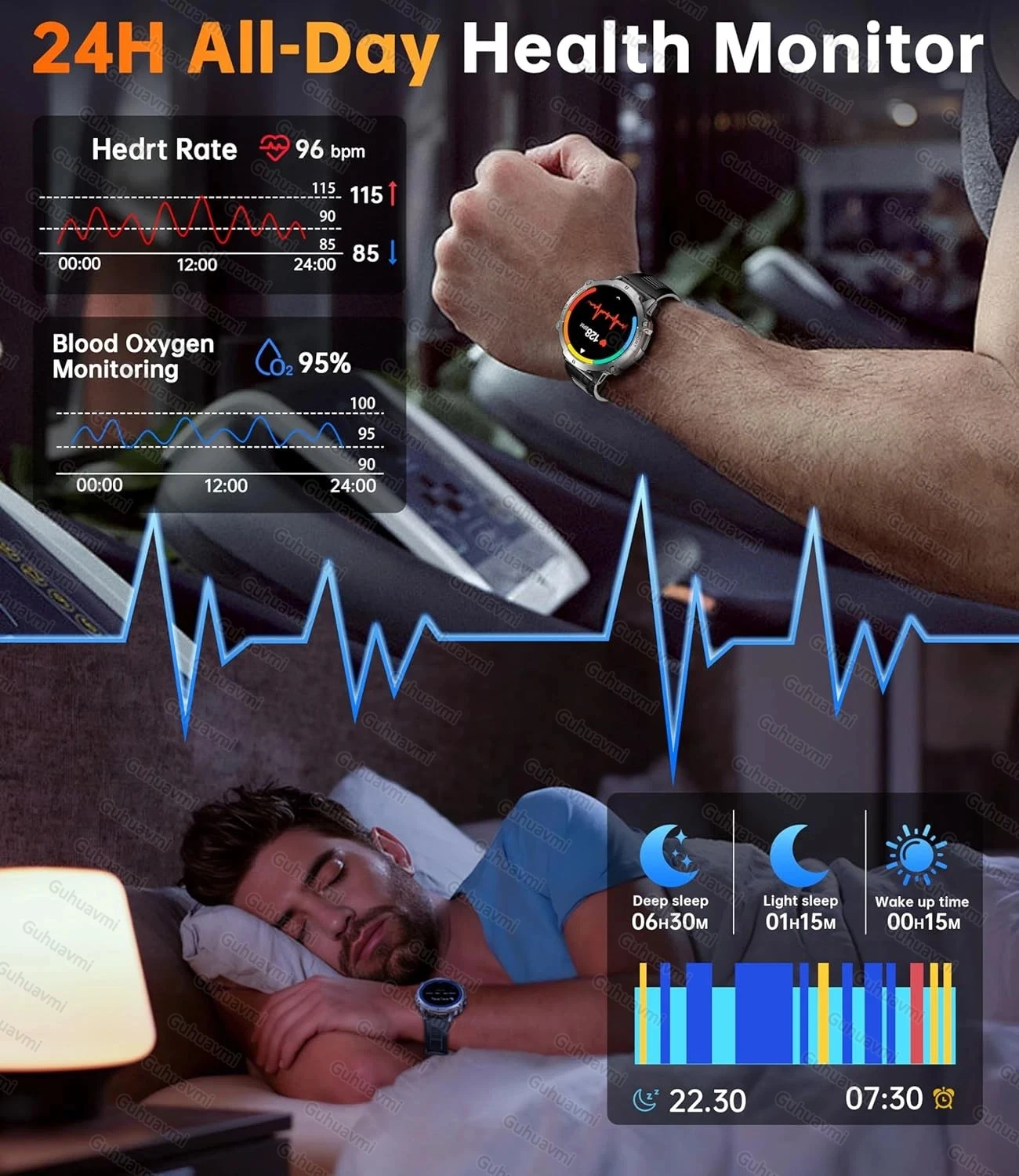 Nowy męski smartwatch wojskowy na zewnątrz 2025, ekran AMOLED 1,73 cala, wodoodporność IP69K 10ATM, bateria super duża 1000mAh, połączenia BT, zegarki męskie.