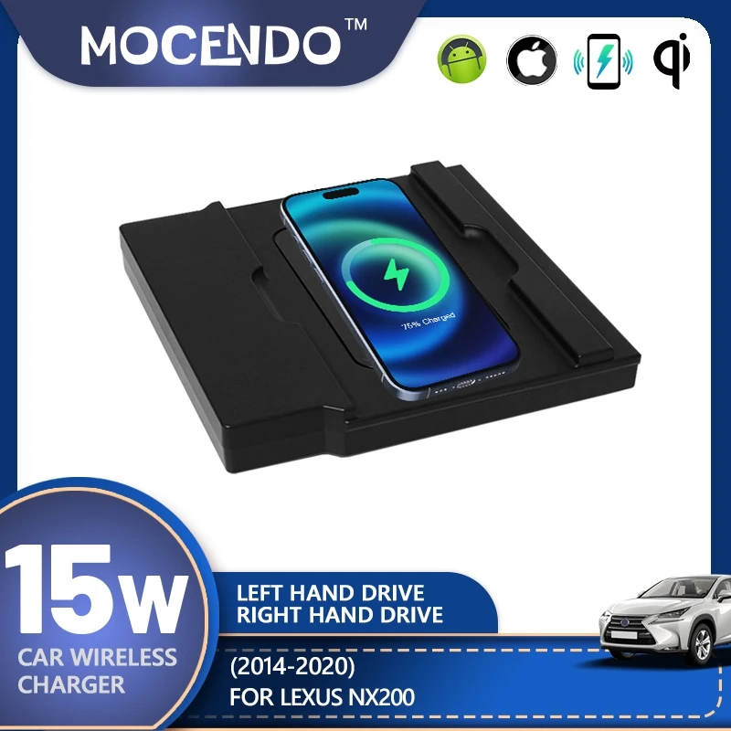 

For Lexus NX200T NX200 NX260 NX350h 2014~2020 Wireless charger Special on-board QI phone fast charging panel Car Accessories