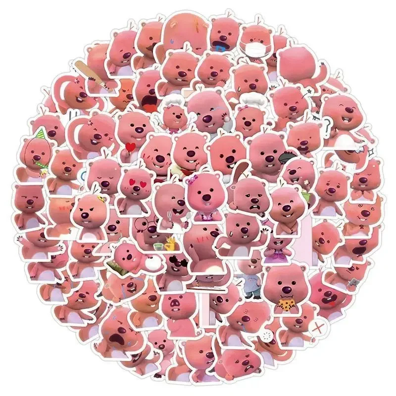 120pcs Korean loopy little beaver cute cartoon emoji hand account sticker notebook DIY decorative stickers cute stickers