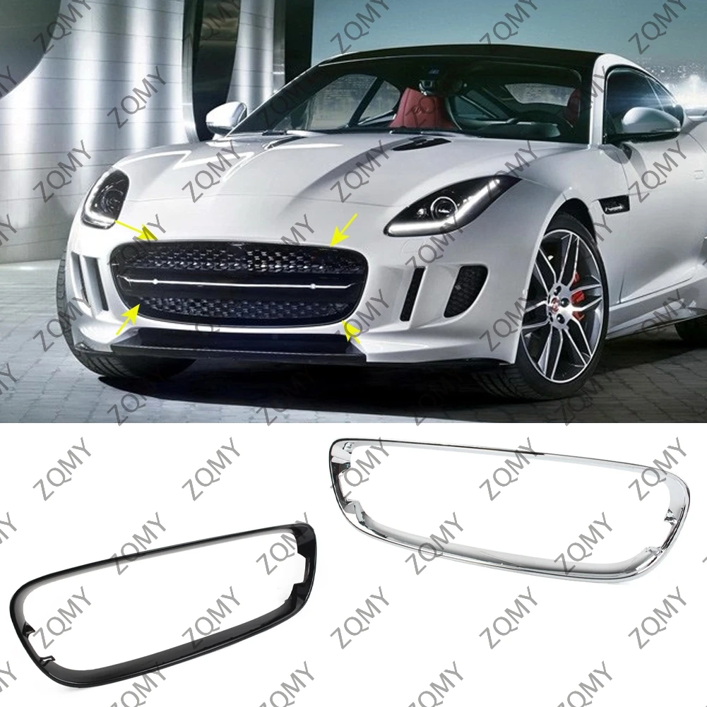 

1pcs Car Front Bumper Grille Surround Molding Trim For Jaguar F-Type 2014 2015 2016 2017 T2R5053 T2R3563