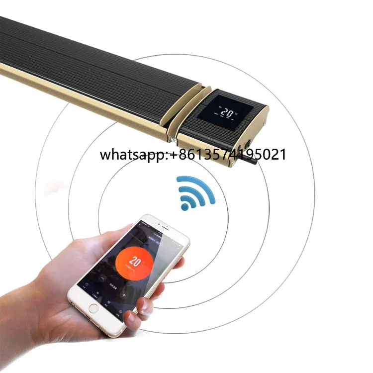 JHHeatsup Control Wifi pantalla LCD calefacción rápida para Patio fácil hogar radiador infrarrojo eléctrico calentador de habitación para Yoga gimnasio