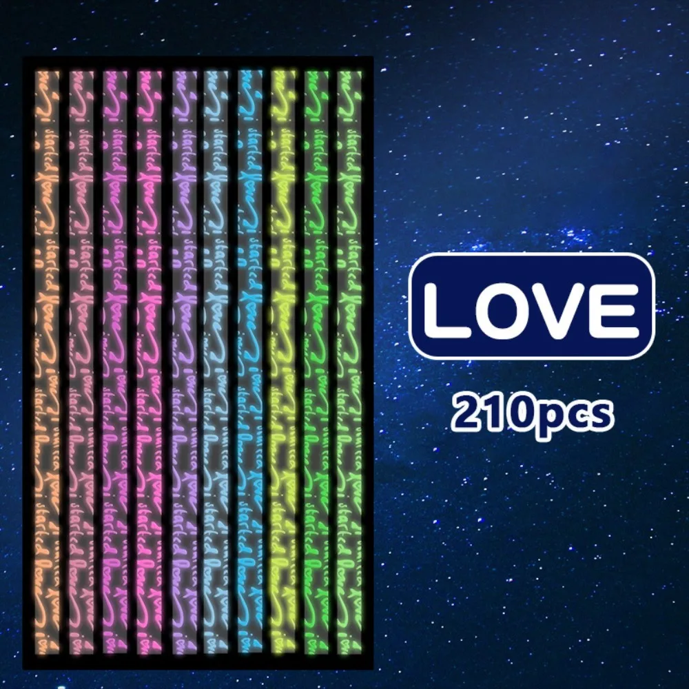 

210 шт. светящихся звездочек-оригами, градиентные цветные полоски бумаги для творчества, бумага для складывания в форме пентаграммы, подарок для рукоделия своими руками