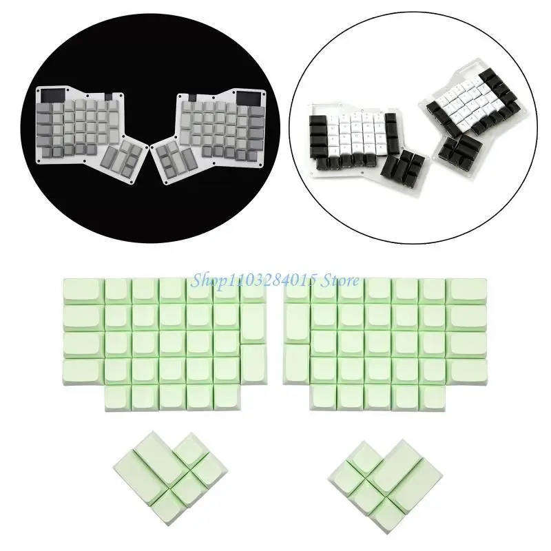 R6FF 76 Keys PBT Keycap XDA Profile Not Engraving for Key Cover for Ergodox MX Switch