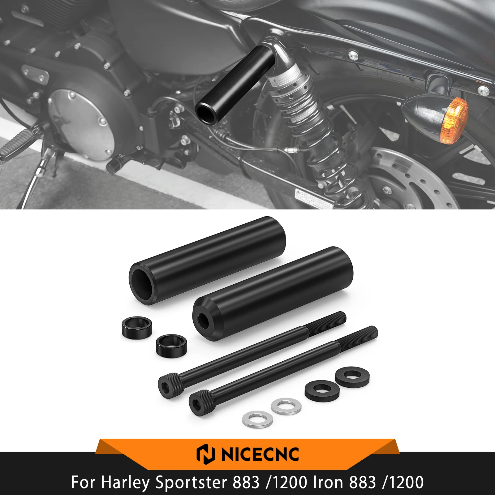 

Для Harley Sportster 883 Low XL883L/1200 Low XL1200L верхняя рама с амортизатором, ползунки Iron 883 XL883N/1200 XL1200NS Forty Eight