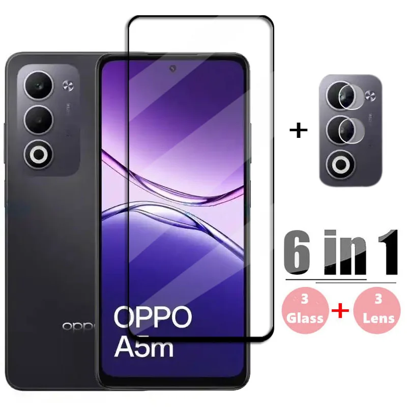 Full Cover Glass For OPPO A5m Tempered Glass OPPO A5m Screen Protector HD Protective Phone Lens Film For OPPO A5m