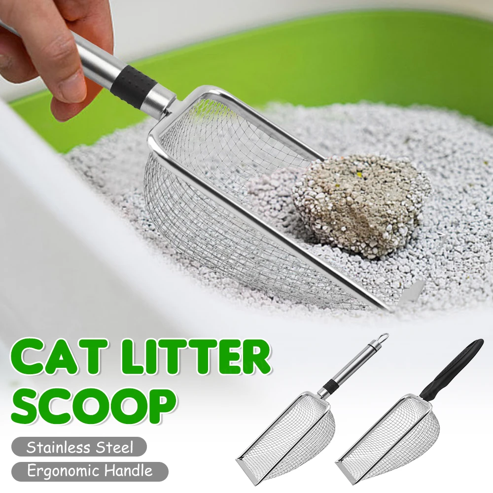 

Pet Poop Shovel Cat Litter Scoop Ergonomic Handle Reptile Bedding Scoop Non Stick Poop Picker Pet Cleaning Accessories