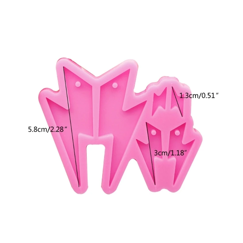 DIY Lightning Shape Earrings Silicone Mold Women Drop Earrings Pendant Charms Epoxy Resin Mould Jewelry Necklace Making Ornament