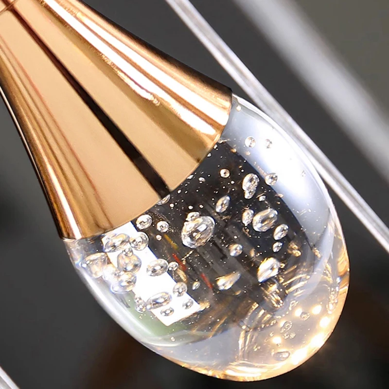 Modern Luxury Crystal Chandelier Home Decoration Villa Staircase Pendent Lamp Living Room Bedroom