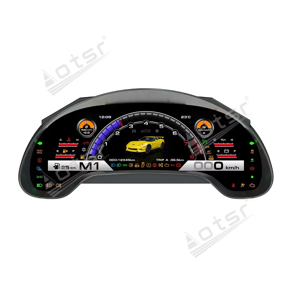 10.4 Inch Multimedia Player For Corvette C6 2005-2013 Car Radio CarPlay Vertical Screen Android 13 GPS Navigation Head Unit Auto