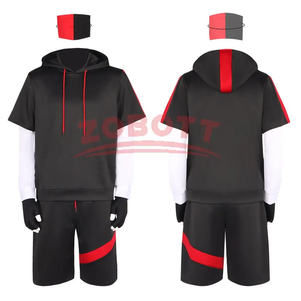 

Royale Ikonik Costumes Cosplay Hoodie Full Set Sports Sweatshirt Suit Outfits Men Top Shorts Golves Halloween Suit