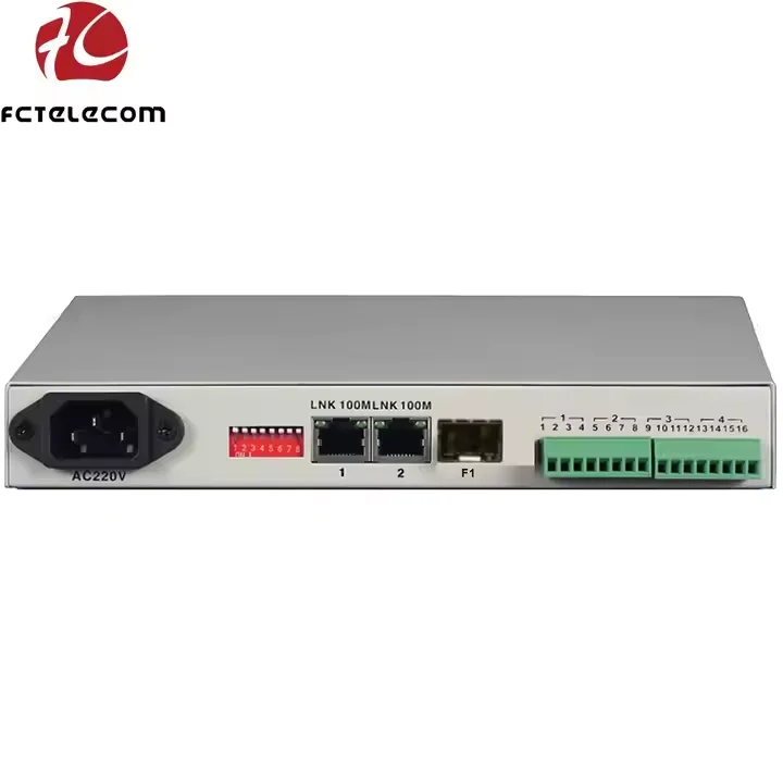 Convertisseur Contact sec vers Ethernet 8 canaux 1 * SFP 2 * Port Ethernet RJ45