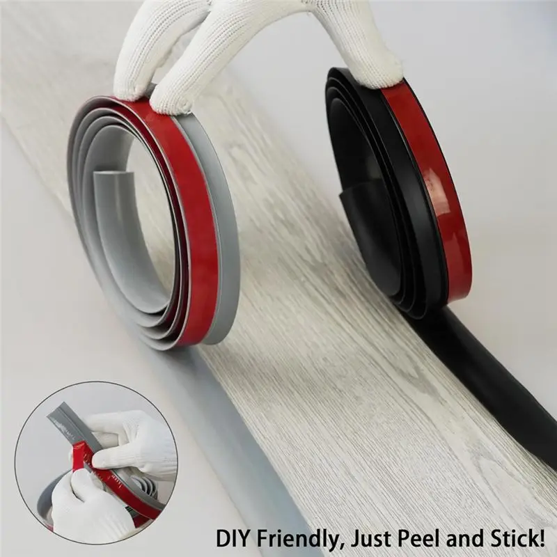 HOT-Carpet To Tile Floor Transition Strip, Self-Adhesive Threshold Edging Trim Length 5M, Cover Thickness Within 5Mm