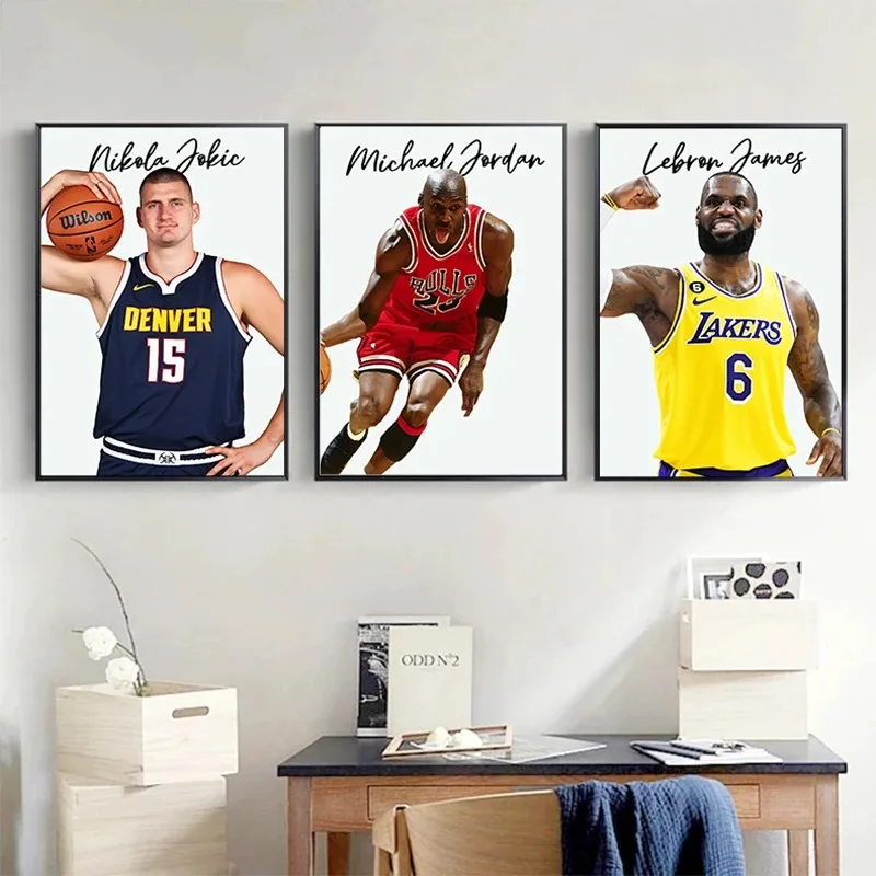 Mic Hael Ko-be Color Famous Basketball Player Poster Canvas Painting Modern Wall Art Picture Study Home Decor Gifts for Fans