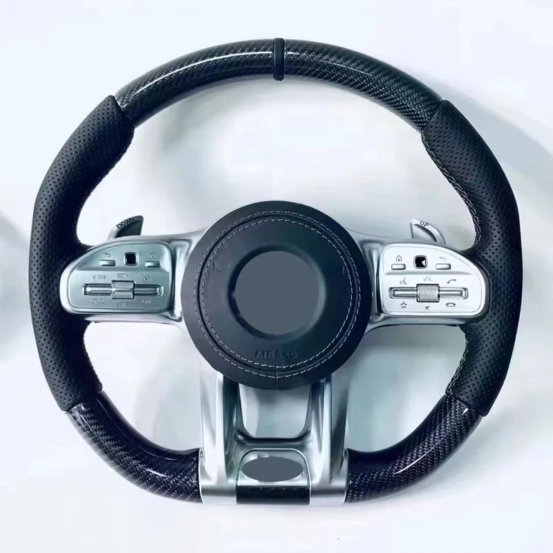 Mercedes Benz carbon fiber steering wheel is suitable for upgrading new models AMG C63 E63 E53 GT FLE GLS A35 GLB35 CLA G63