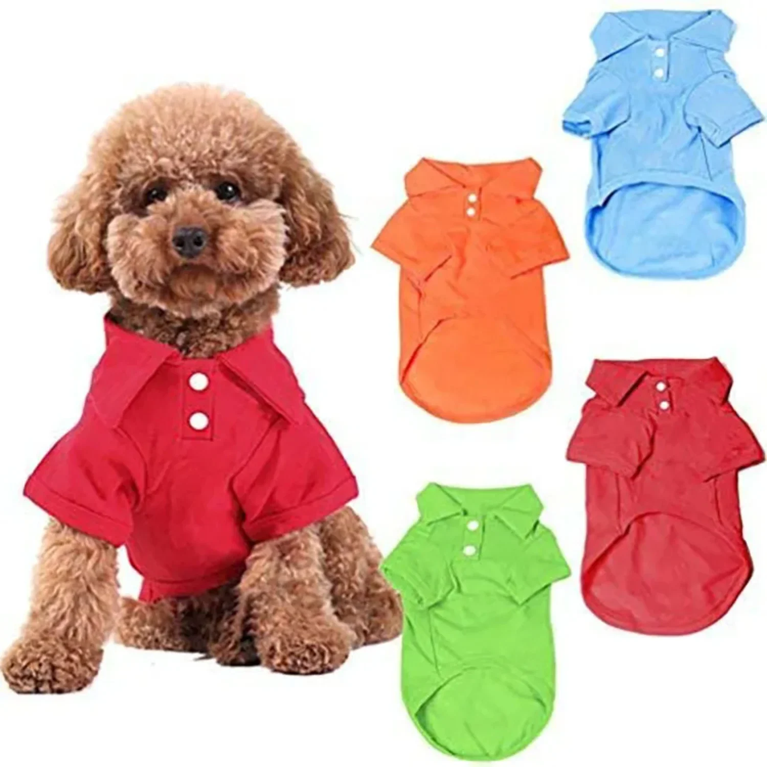 

Fashionable, Colorful, and Stylish Small Dog Cat Vest Clothes - Adorable Teddy Costume T-Shirt in XS-XL - Perfect Fashion for yo