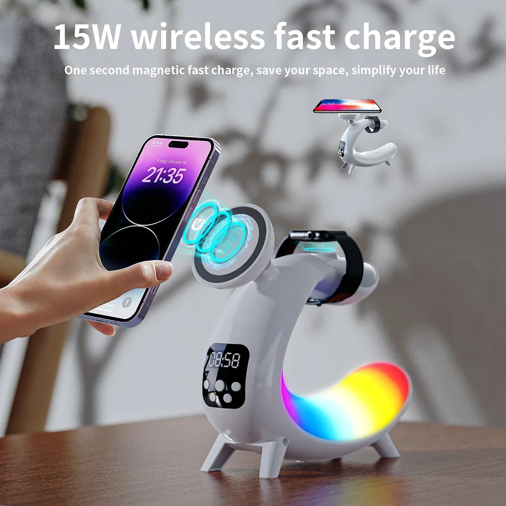 15w-6-in-1-磁気ワイヤレス急速充電器-bluetooth-スピーカー-目覚まし時計-rgb-ライト-iphone-15-14-13-12-11-airpods-apple-iwatch-用