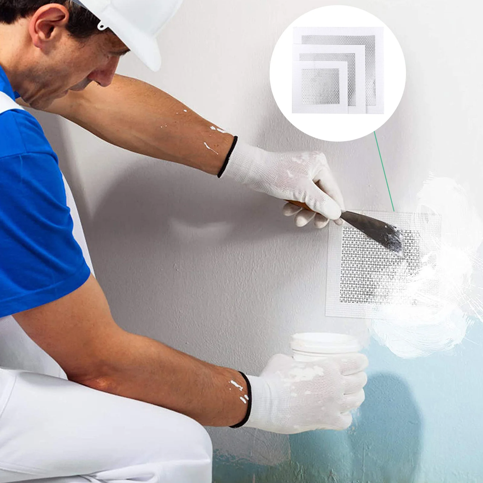 

3pcs Wall Repair Stickers Aluminum plastic Composite Panel Paste Drywall Mesh Hole Fix Patch Self Adhesive Decorative Sticker