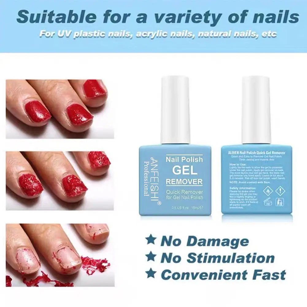 15ML Nail Polish Remove Professional Magic Burst Nail Polish Gel Acrylic Coat Soak Off Remover Cleaner Manicure Tool