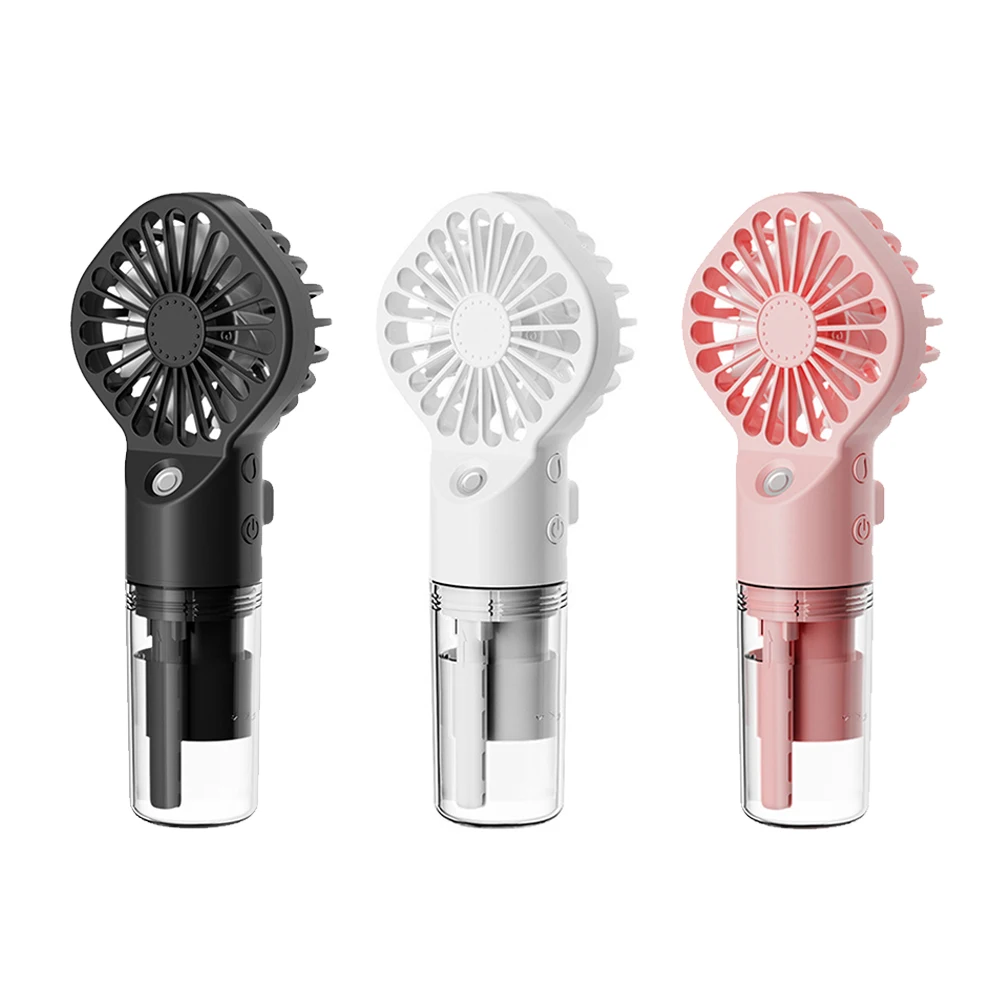 

Ручной вентилятор для запотевания, перезаряжаемый портативный вентилятор-увлажнитель, 4-скоростной персональный вентилятор для домашнего офиса, путешествий на открытом воздухе