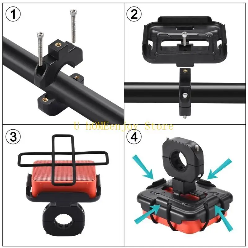 B0KF Wireless Lautsprecher Träger tragbare Lautsprecher montieren für Go 4/Go 3 Radfahren und Boote.