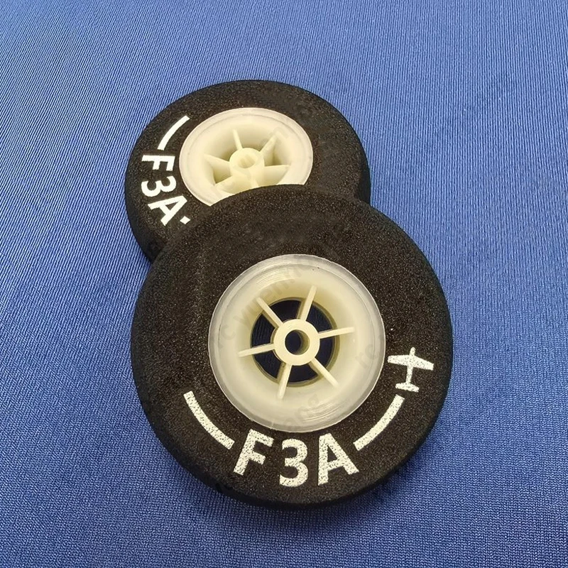 1PCS RC Airplane Main Landing Gear Wheel Model 55mm Outer Diameter 4mm Shaft Hole 18mm Thickness F3A High-Density EVA Foam Wheel