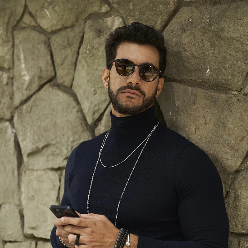 ZENOTTIC Kleine runde Sonnenbrille für Männer und Frauen, Vintage-Retro-polarisierte Kreis-Sonnenbrille, UV400-Schutz – Detail 3