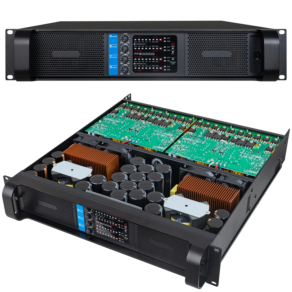 Active Digital Class TD 4-Channel for Amplifier Stage Karaoke DJ Power 4 Ohm Metal Shell