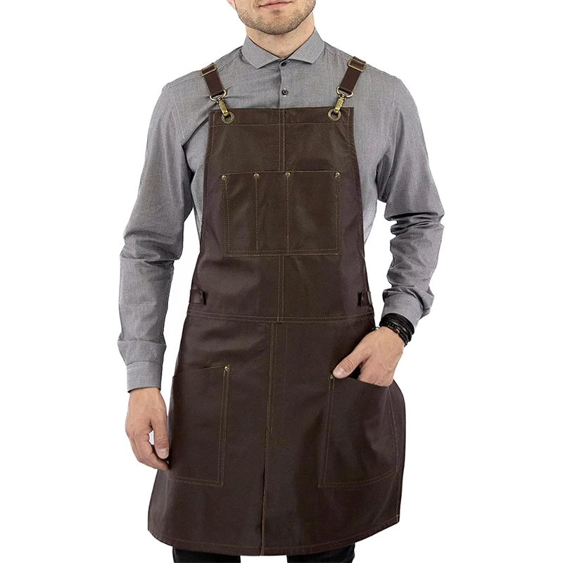 

Personalized logo Cross Band Woodworking Electrician Coffee Shop Floral Work Clothes Unisex Aprons