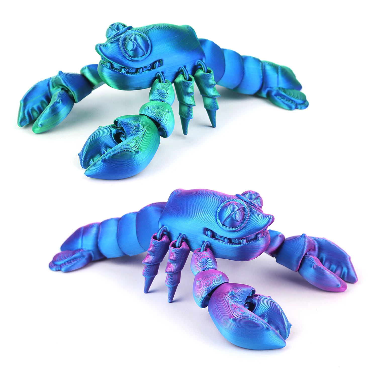 Simulated 3D printed lobster ornament, simulated animal doll model, decorative souvenir, integrated joint that can swing