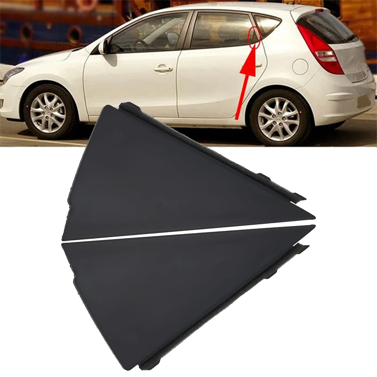 1 Set Car Rear Exterior Door Pillar Molding Panel For Hyundai I30 2007 2008 2009 2010 2011 2012 Chromium Styling 838302L000