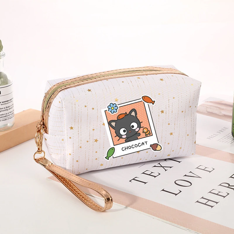 Cute Cartoon Women Makeup Bag Chococated Toiletry Bags Female Kawaii Travel Portable Storage Pouch Girl Zipper Wash Bag gift New - view 2