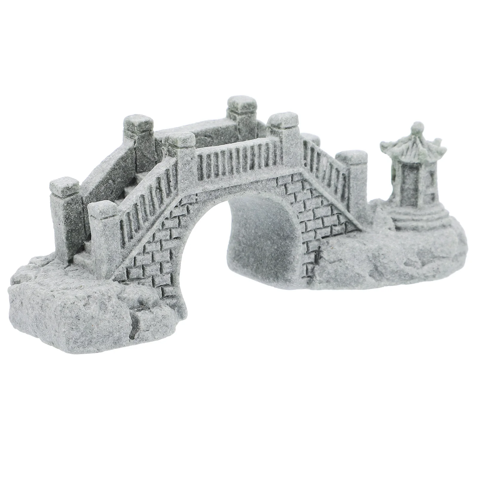 

Stone Pavilion Bridge Decor Blue S stone Mini Garden Figurines Aquarium Terrarium naments Desktop Decorations