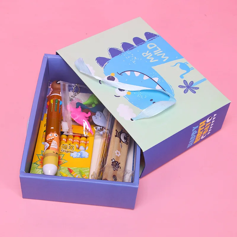 Children's gift primary school prize opening ceremony lucky gift box pen opening stationery set gift package surprise stationery