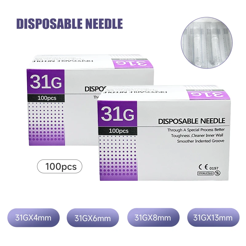 Disposable Needle Sterile Painless Needle 31G 4mm 6mm 8mm 13mm Disposable Hand Tool