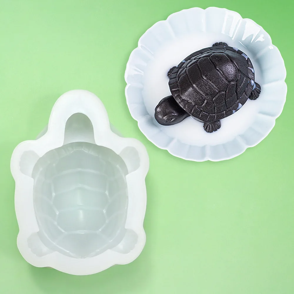 3D Turtle Silicone cake Mold DIY Scented Candle Plaster Succulent Tortoise Resin Drip Gel Ornaments Mould Home Decoration Crafts