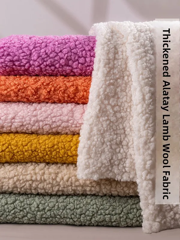 

Thickened Altai Lamb Velvet Plush Fabric Handmade Doll Skin Material Teddy Plush Cloth DIY Fleece Roll Hair Soft Fabric