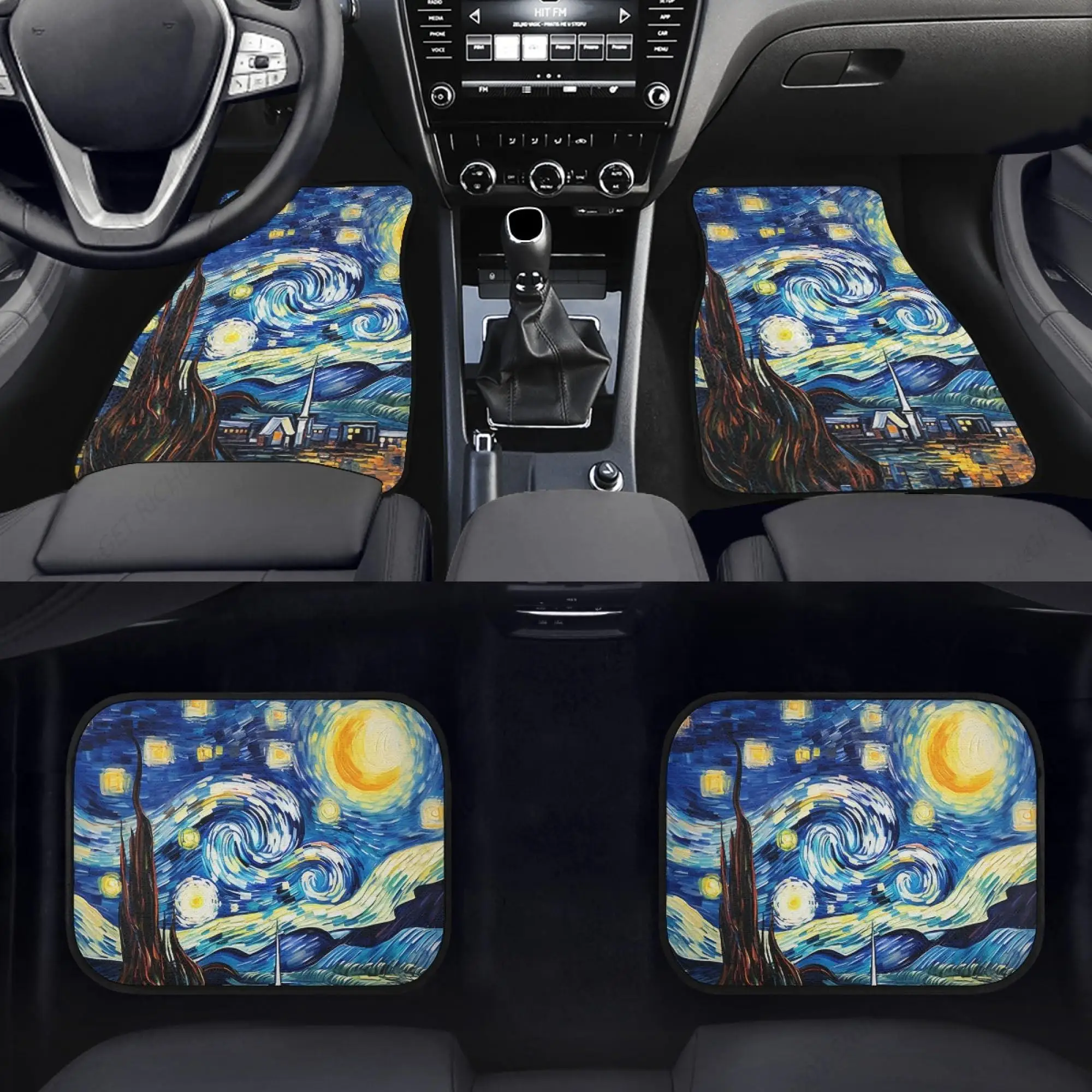 

Автомобильные коврики Starry Night для женщин и мужчин, полный набор из 4 шт., автомобильные аксессуары для интерьера, ковер, подходящий для внедорожника, седана, грузовика