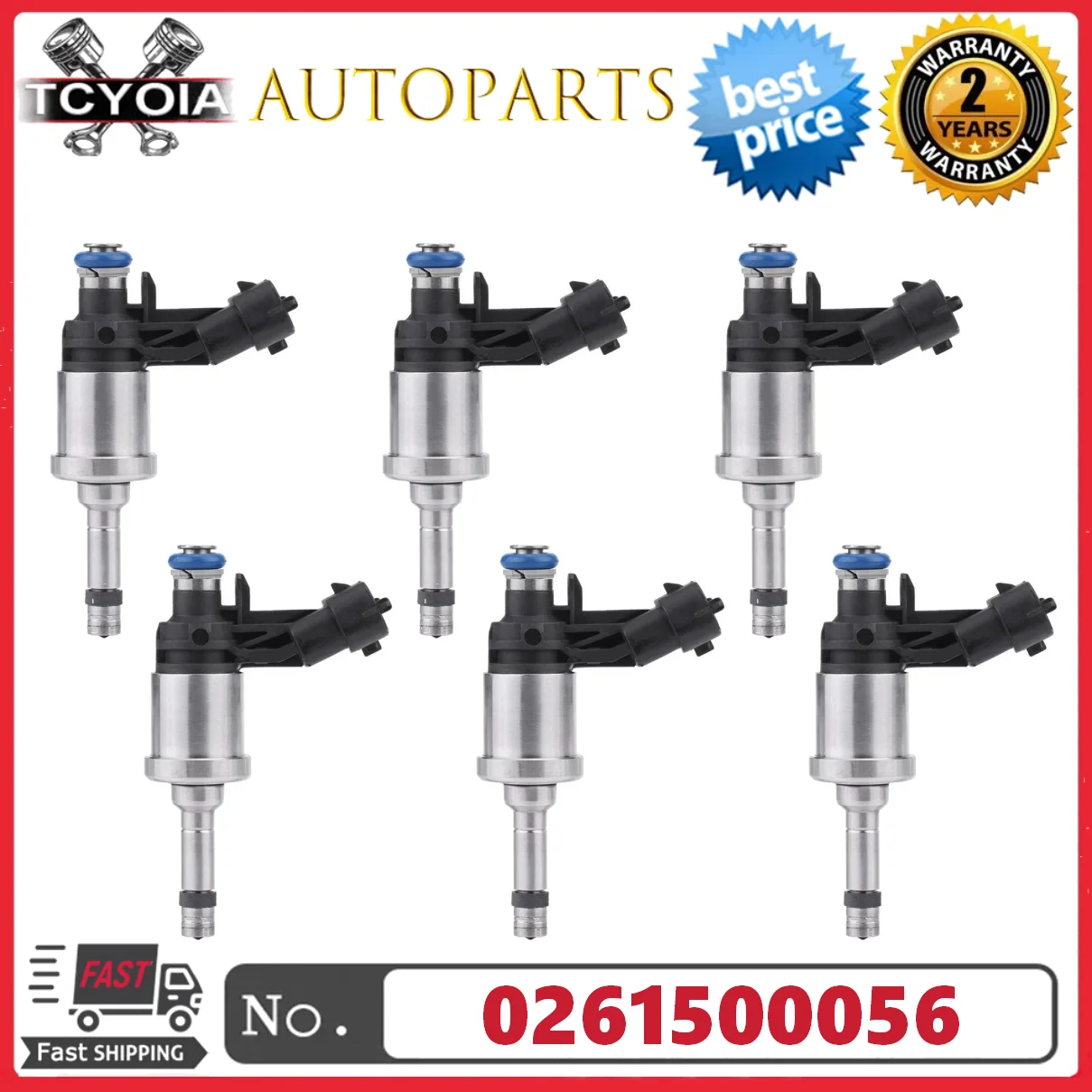 Injecteurs de carburant 12632255 0261500056, pour Holden Commodore Statesman Caprice 2009 – 2013 3,6l V6, 6 pièces/lot