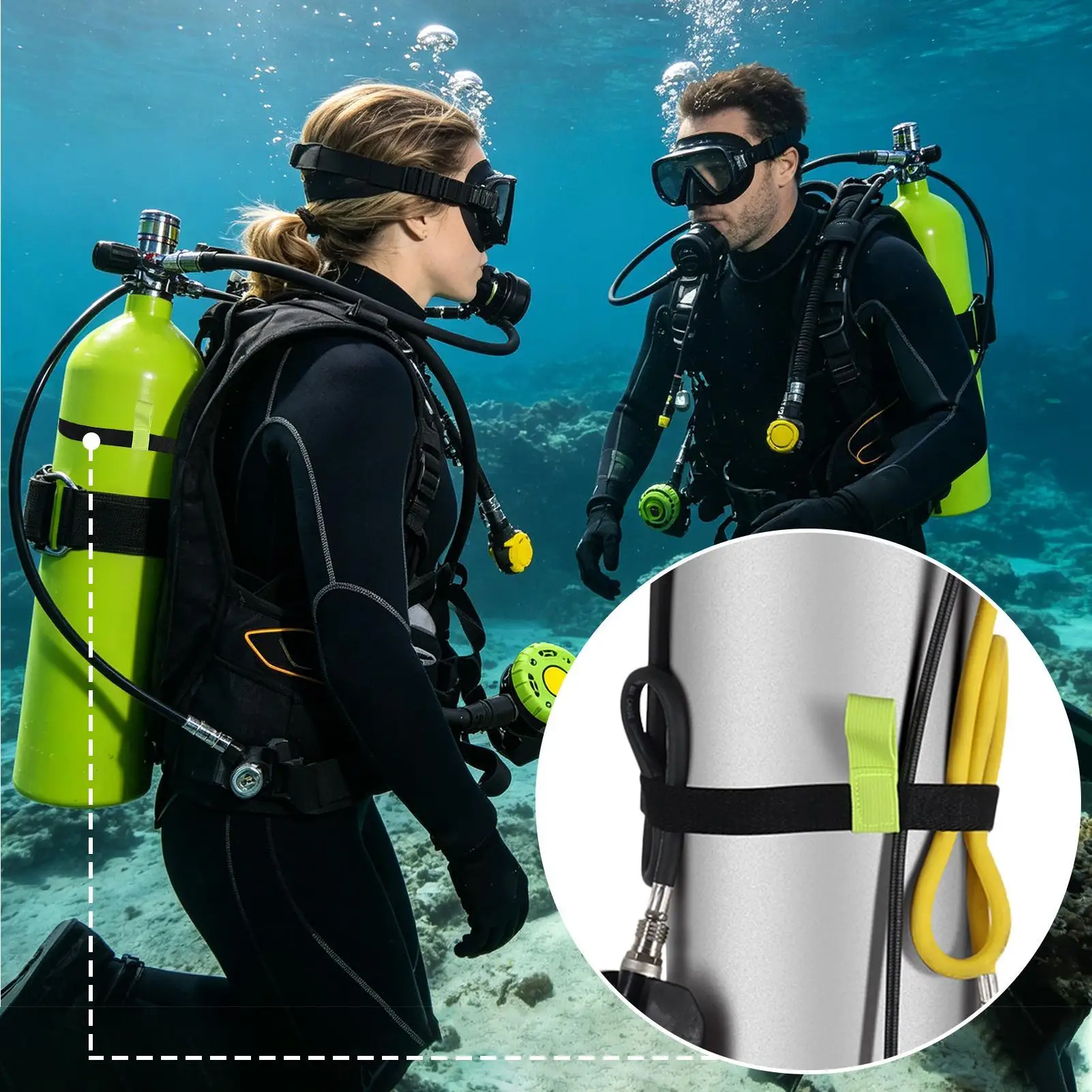 Diving Bottle Replacement Straps Universal Safe Elastic Replacements Diving Bottle Holder For Swimmers Divers Adults Beginners