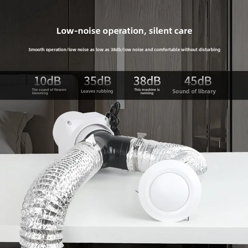 Bathroom Ceiling Exhaust Pipe Fan Hotel Double Exhaust Machine Toilet Fan Ventilador De Escape
