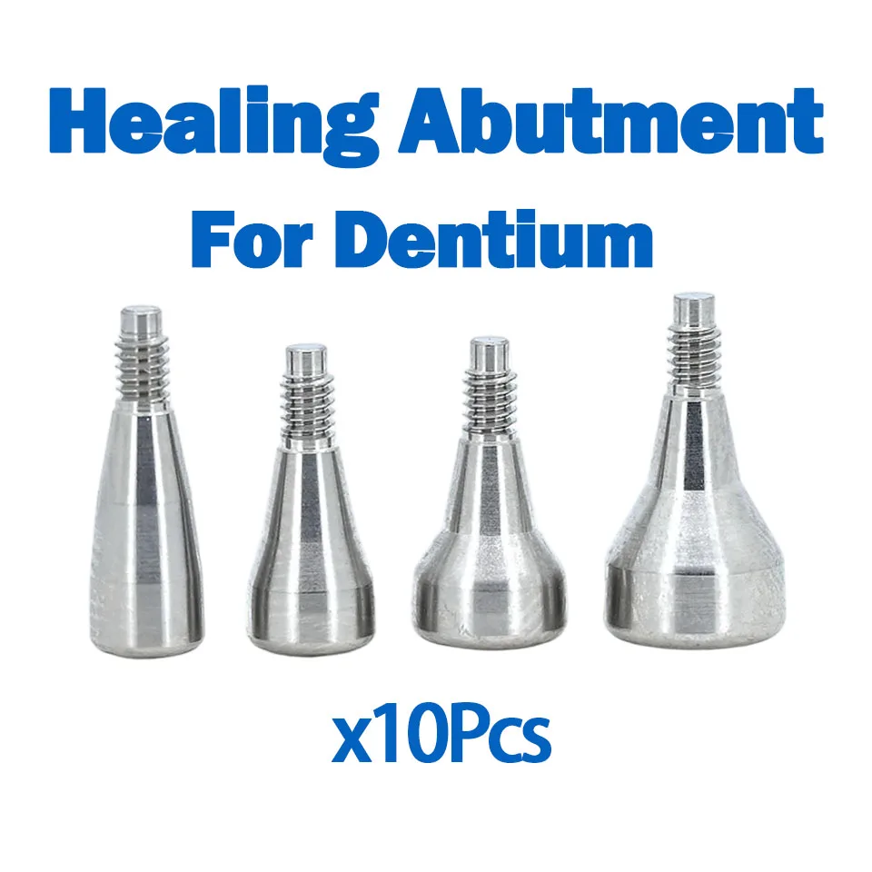 10Pcs Dental Healing Cap Abutment Fits Dentium Implant System Titanium Gingival Former Collar Cuff Height Screws Restorations