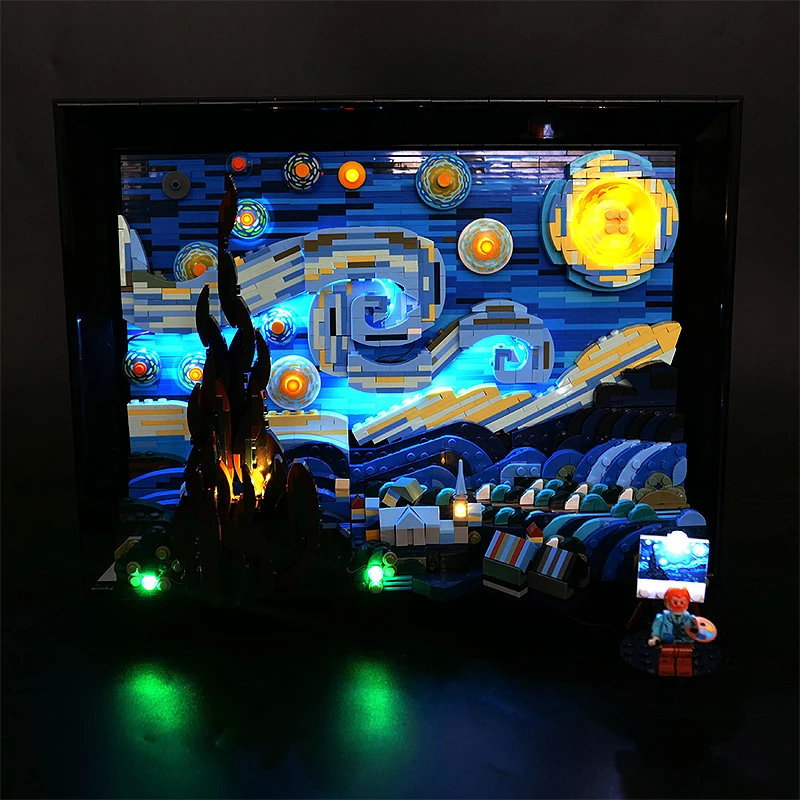 DIY RC LED Light Kit For LEGO 21333 Vincent van Gogh - The Starry Night   (Only LED Light,Without Blocks Model)