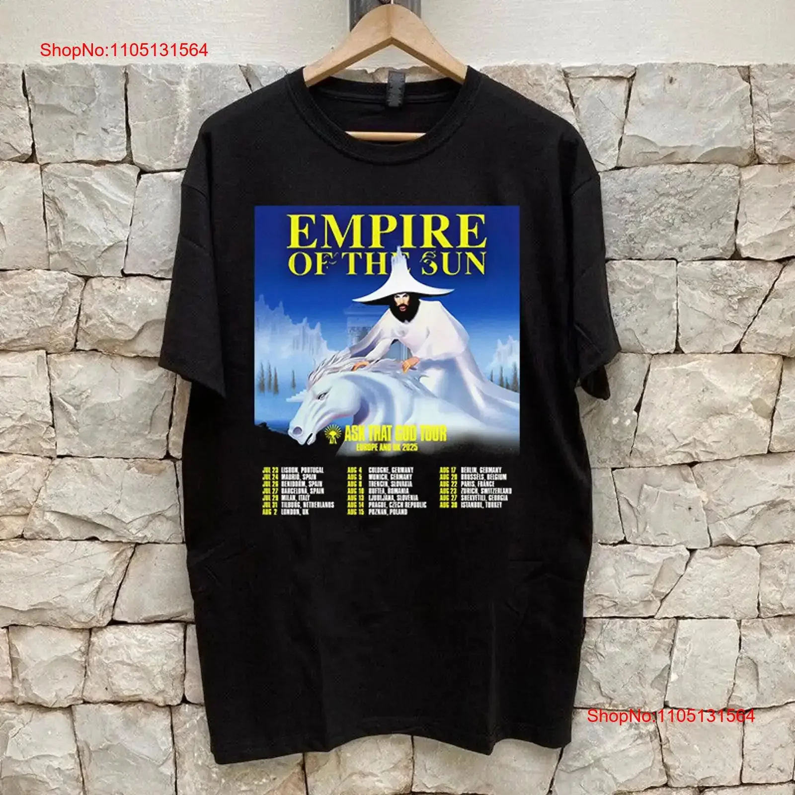 

Empire of the Sun Ask That God Tour Футболка Полный размер S 5XL винтажная стираная дизайнерская одежда унисекс Дышащая мягкая универсальная одежда
