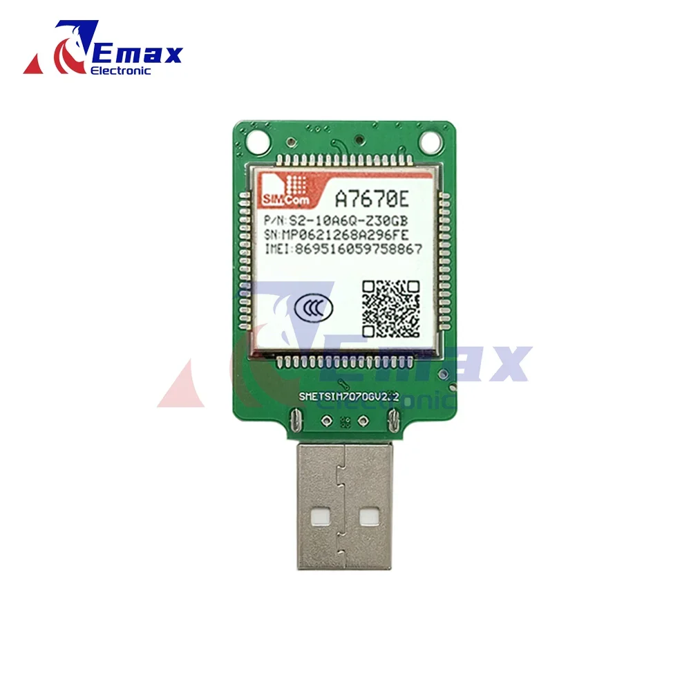 SIMCOM-Dongle USB A7670E, A7670E-Dongle A7670E Core Board, LTE CAT1 + 2G + GPS, sin soporte GPS