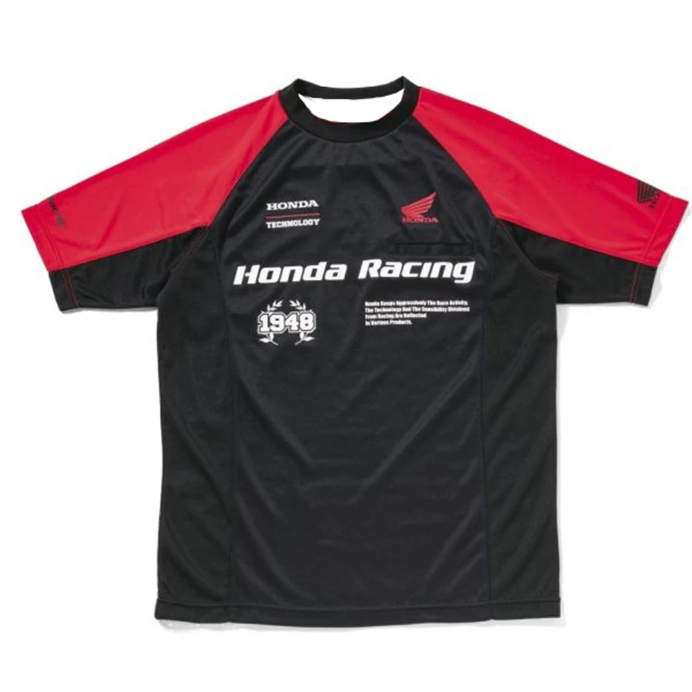 

2025 New Men's Honda Rothman Retro Print Motorcycle T-Shirt Comfortable Sports Casual Short Sleeves Quick drying Tops Clothing