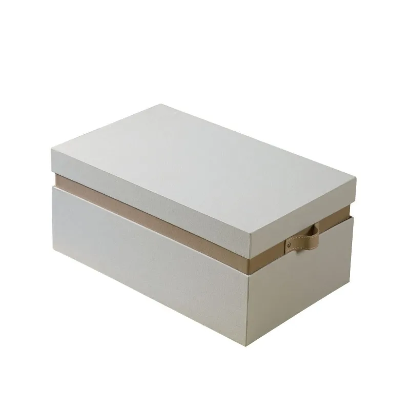 

Beige clothes storage box is simple
