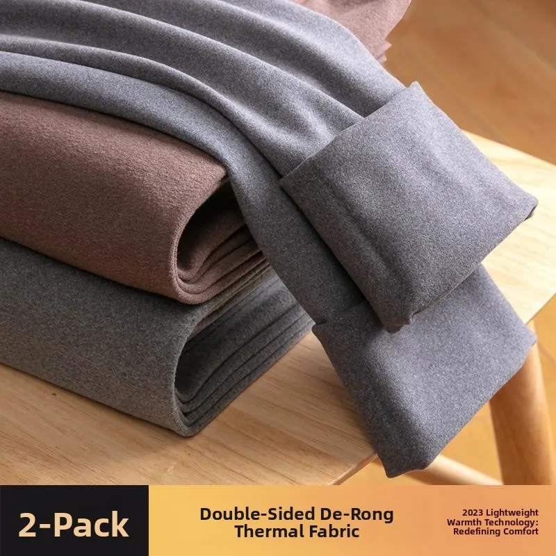 

Мужские двусторонние термобрюки Fce, однотонные облегающие длинные брюки, внутренняя одежда, осенне-зимняя теплая домашняя одежда