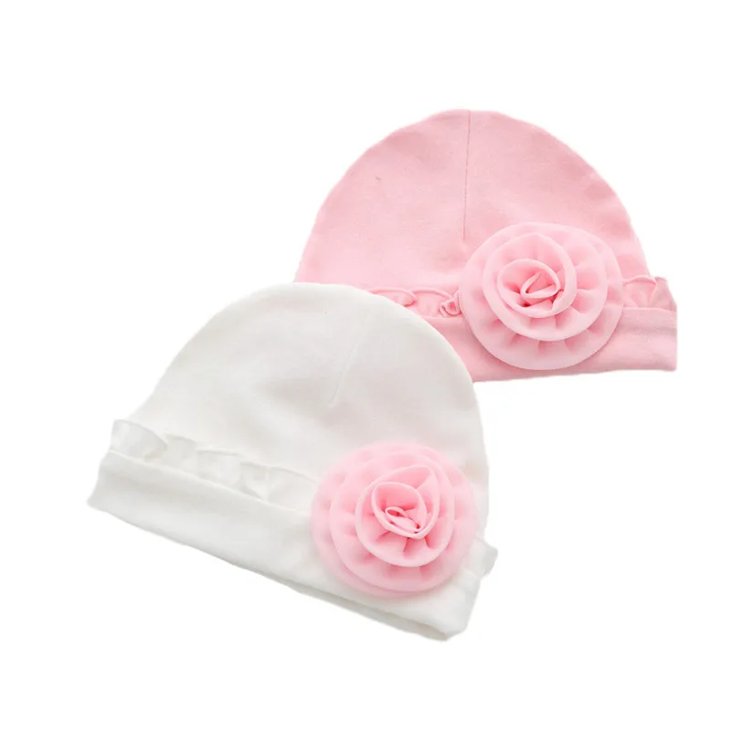 0-12Month Newborn Baby Hat For Girls Cotton Infant Hats Photography Props Beanies New born Princess Soft Girls Caps 2024 Fashion